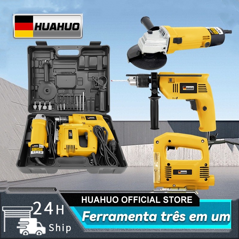 Kit Furadeira / Parafusadeira E Lixadeira / Serra Tico Tico Com E Maleta de Transporte.
