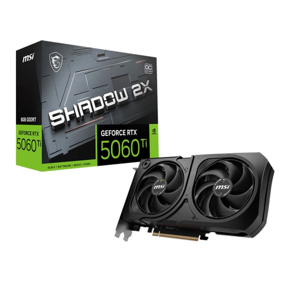 Placa de Video GeForce NVIDIA MSI  RTX5060TI 8g Shadow 2x Oc Plus 8gb Gddr7 128 Bits – 912-V536-023