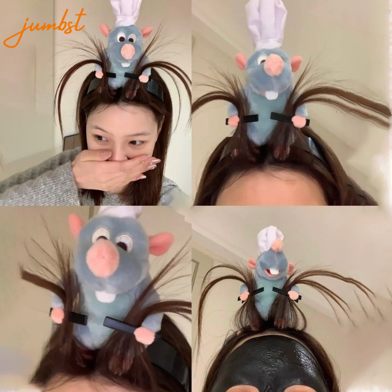 Ratatouille Hairband Boneca De Pelúcia Bandana Francês Aba Larga Hairpin Foto Cabeleireiro Criativid
