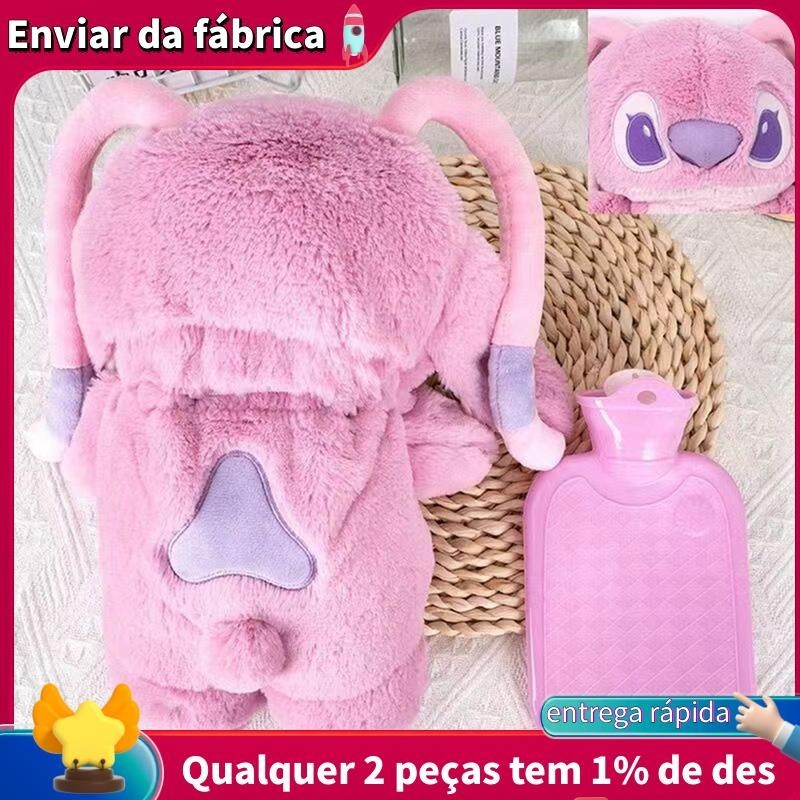 Disney Stitch Winter Extra Large Plush Garrafa De Água Quente De Pelúcia Grande Anime Aquecedor Para