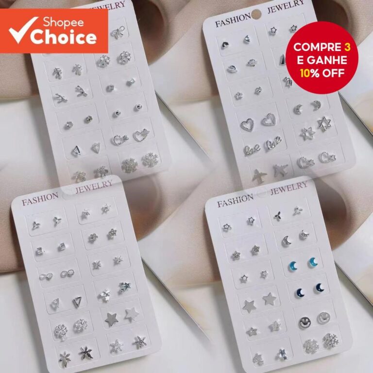 12 Pares De Brincos De Folha De Avião Amor Conjun