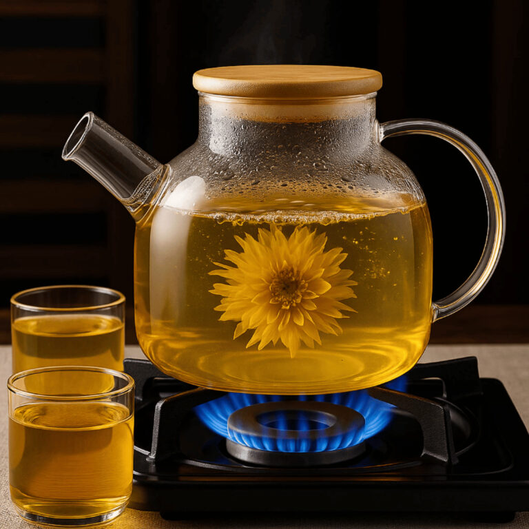 Chaleira De Vidro Com Infusor Inox Resistente Ao F