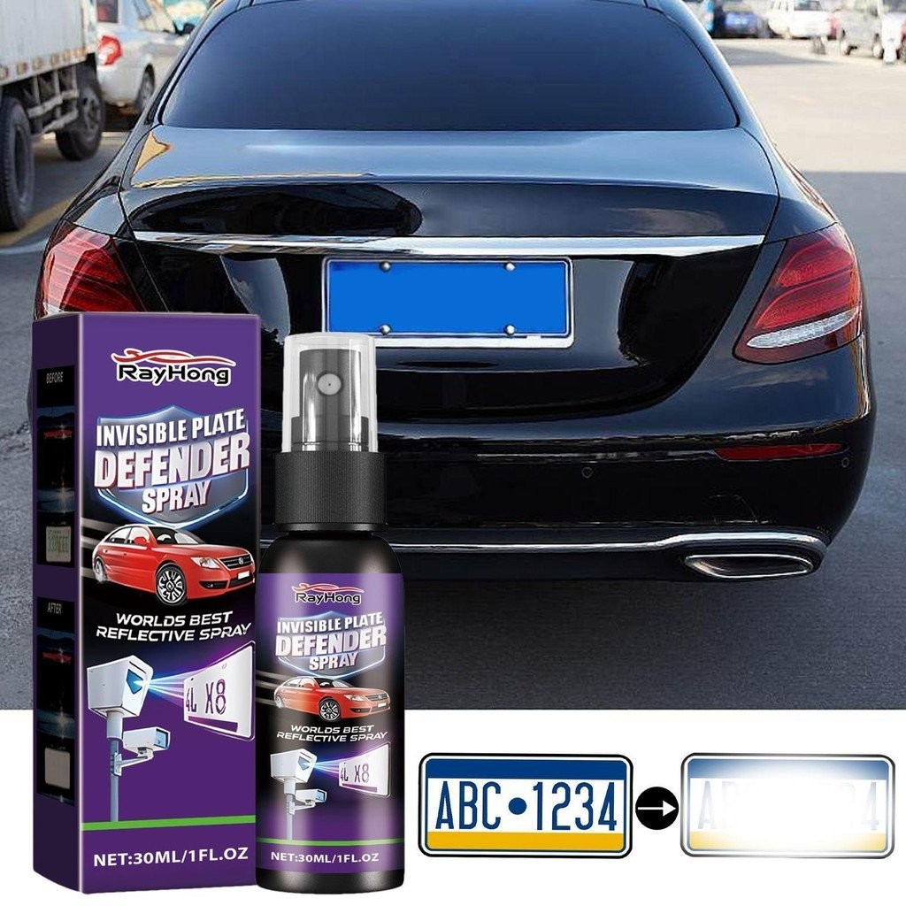 Spray para Número de Placa de Carro, Revestimento Transparente Invisível, Proteção de Painel 1V9O