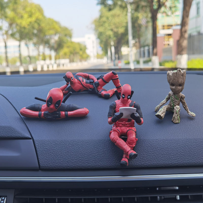 Deadpool árvore personalidade Groot carro boneca figura modelo criativo Console central acessórios i