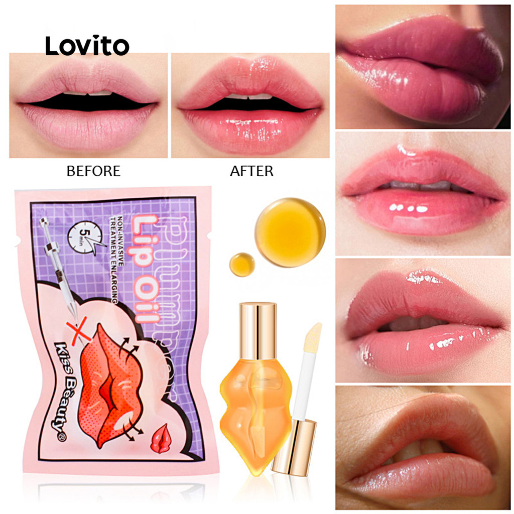 Lovito Casual Simples Refrescante Menta Transparente Lip Oil Lip Care Para Mulheres LCS09010