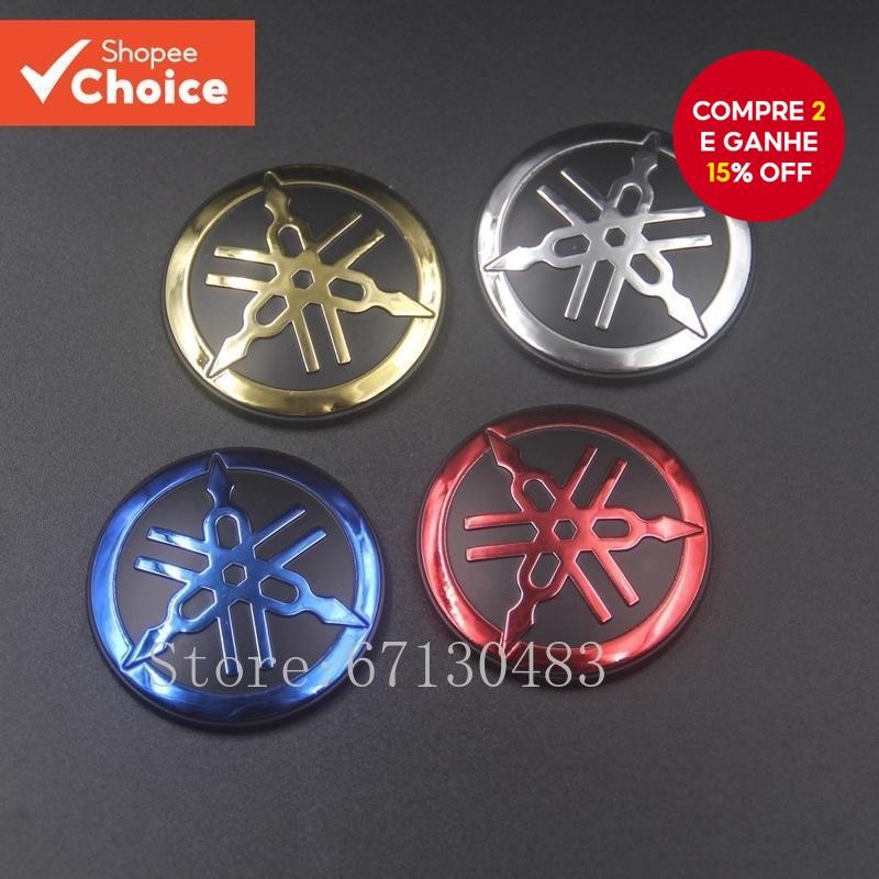 Yamaha Ouro Genuíno 48mm 3D Diapasão Emblema Logotipo Decalque Adesivo XMAX YZF R FZ YZ S