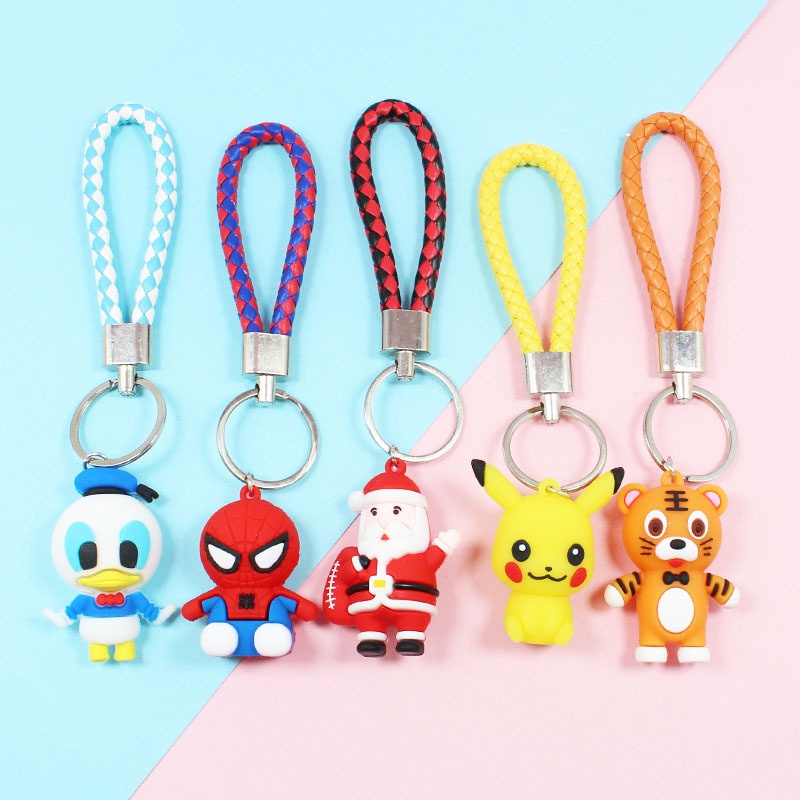 Frete Grátis Chaveiro De Desenho Animado Com Entrega Em Estilo Aleatório , Bolsa De Corda De Couro T