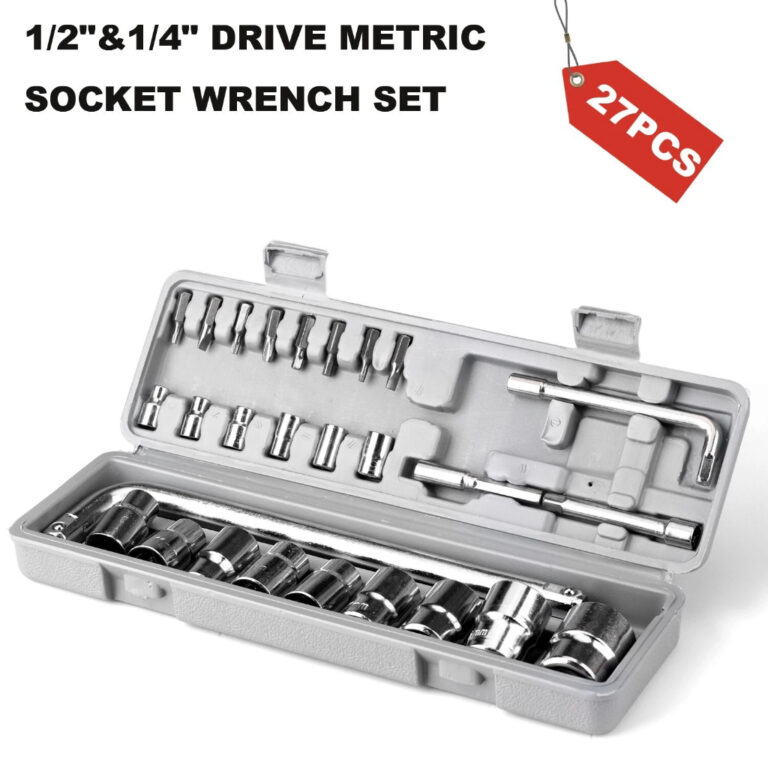 Kit Jogo De Ferramentas Soquetes 27 Peças Cromo V