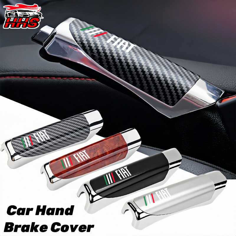 Universal Novo Fiat Capa De Freio De Mão Do Carro Fibra Carbono Anti Deslizamento Protetor Interior