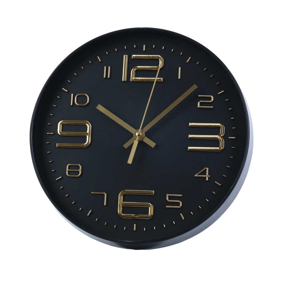 Relogio de Parede 29cm Midnight Luxe com Números Grandes