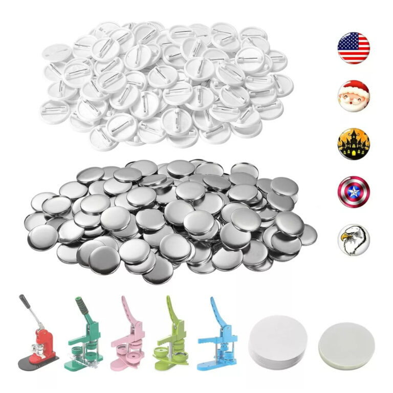 32mm/44mm/58mm Branco Pins E Bottons 100 Kits Para