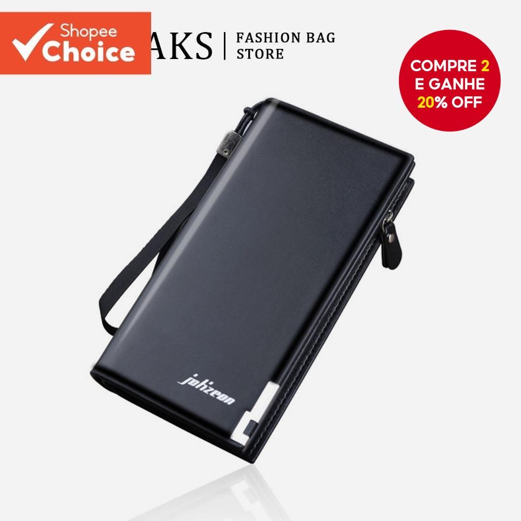 Carteira Longa Empresarial Masculina  Couro PU De Alta Qualidade , Embreagem De Grande Capacidade ,