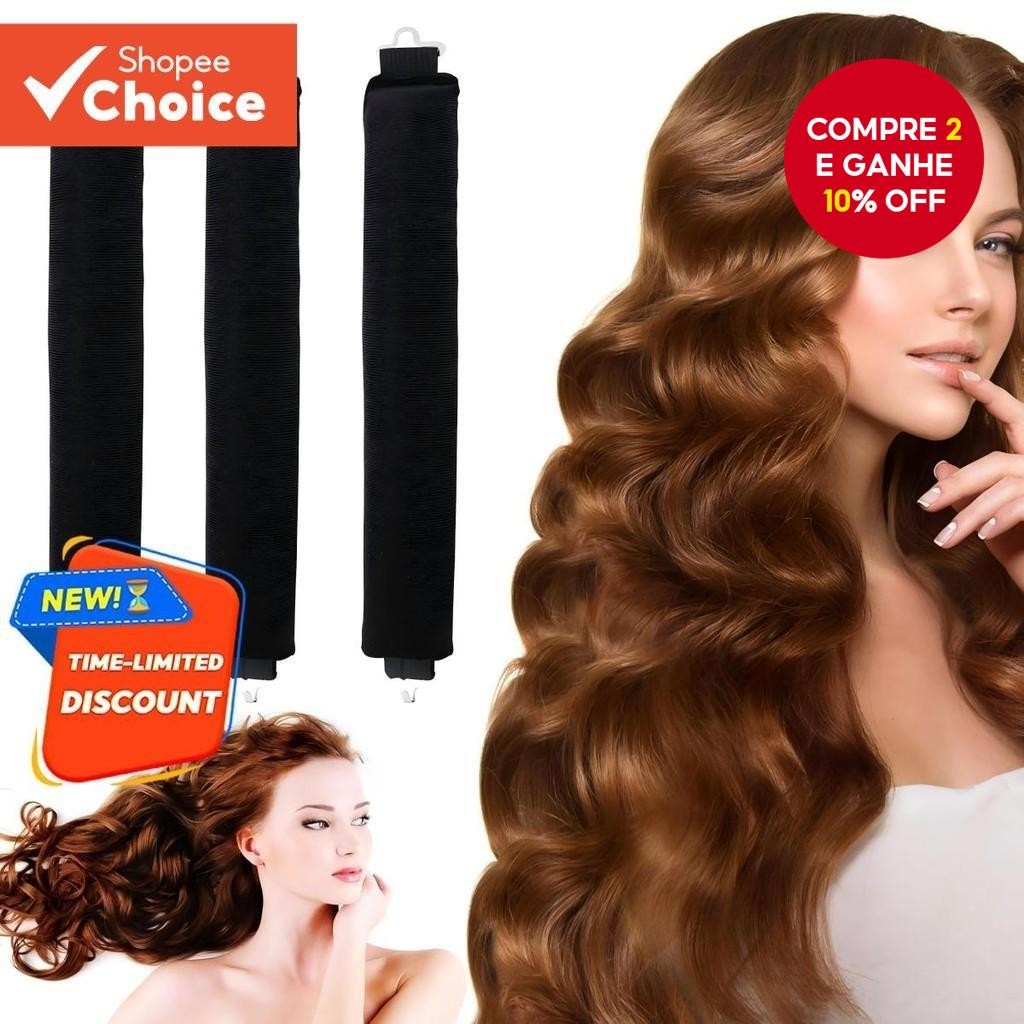 Conjunto De Modelador De Cabelo Sem Calor , 3 Peças Para Mulheres , Ferramenta Fácil De Estilo De On