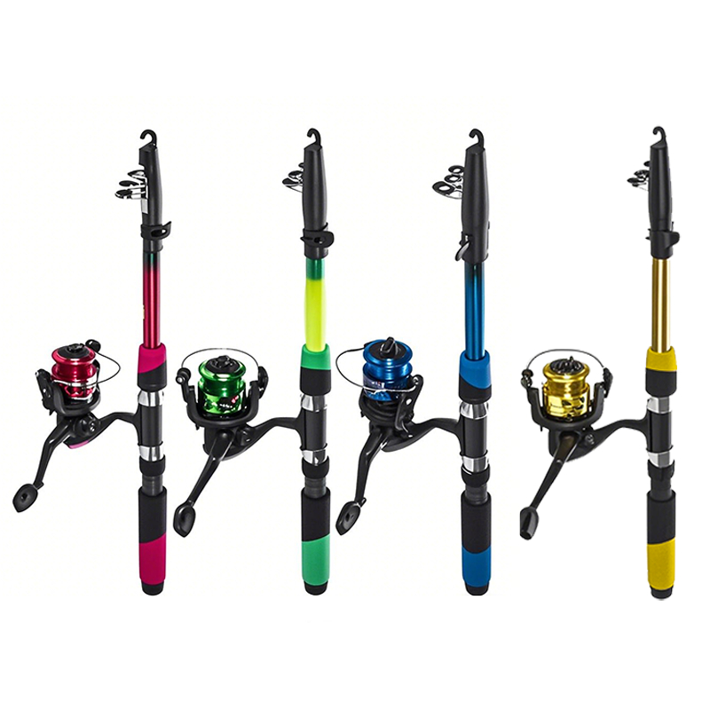 Varas De Pesca 60-120lbs Completo Com Carretel Esportes Ao Ar Livre Baixo Portátil Linha