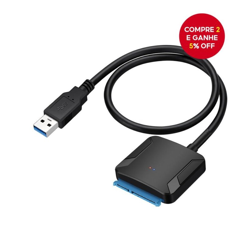Cabo Adaptador SATA Para USB3.0 Ideal Transferênc