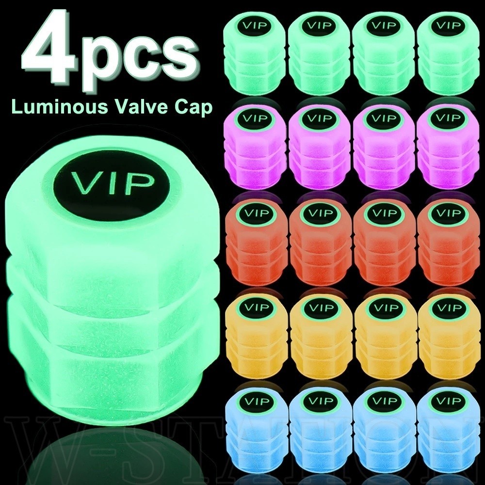 4pcs Novo Logotipo Do Crânio Tampa Luminosa Da Válvula Carro Motocicletas Bicos De Pneus Decoração À