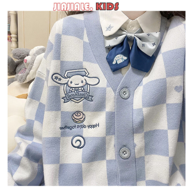 40-80KGS Meninas Cinnamoroll JK Uniforme Xadrez Su