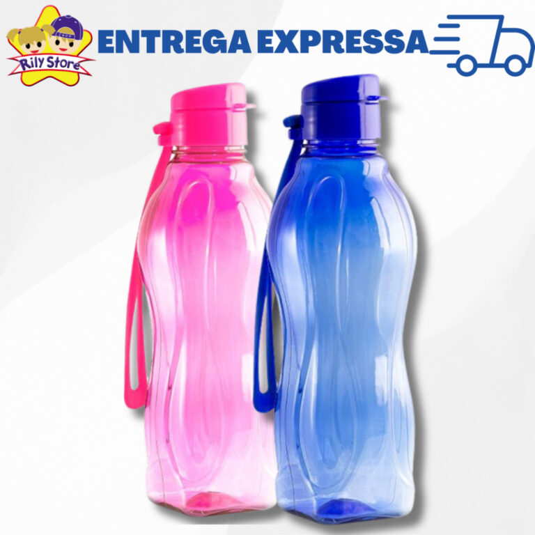 Kit com 2 Garrafas Squeeze 600 ML de Água, Academ