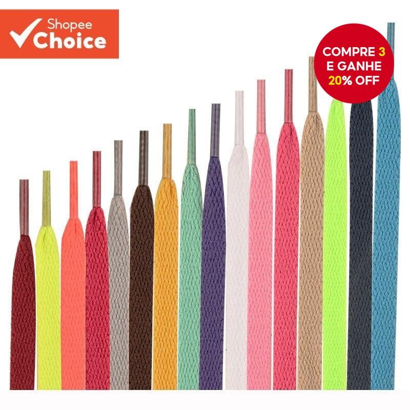 1 Par De Cadarços De Sapatos Planos 5/16  Largos Para Adultos E Tênis Infantis Ou Esportivos (31 /39