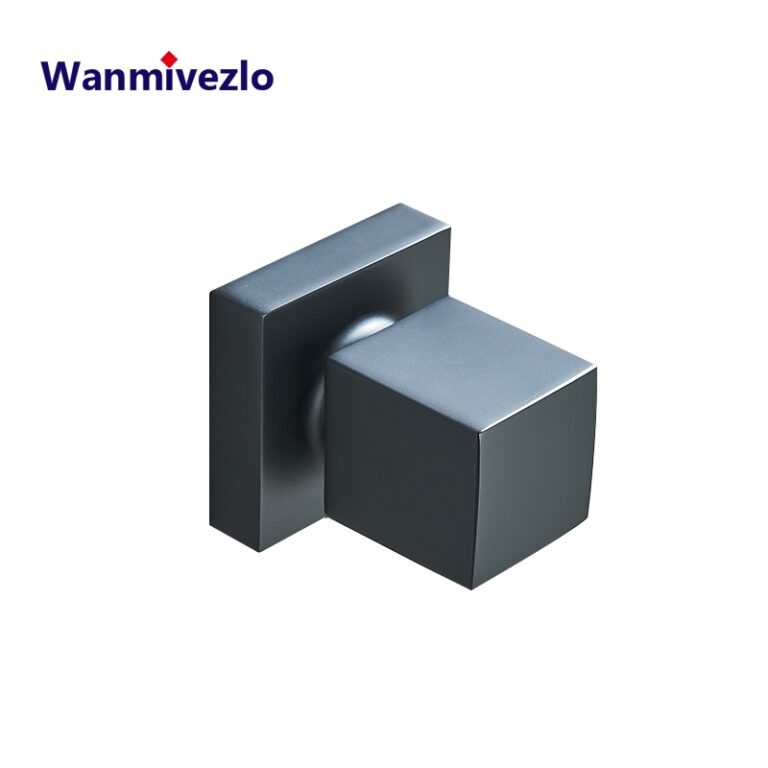 Luxo De Metal Fosco Preto Com Acabamento Quadrado 