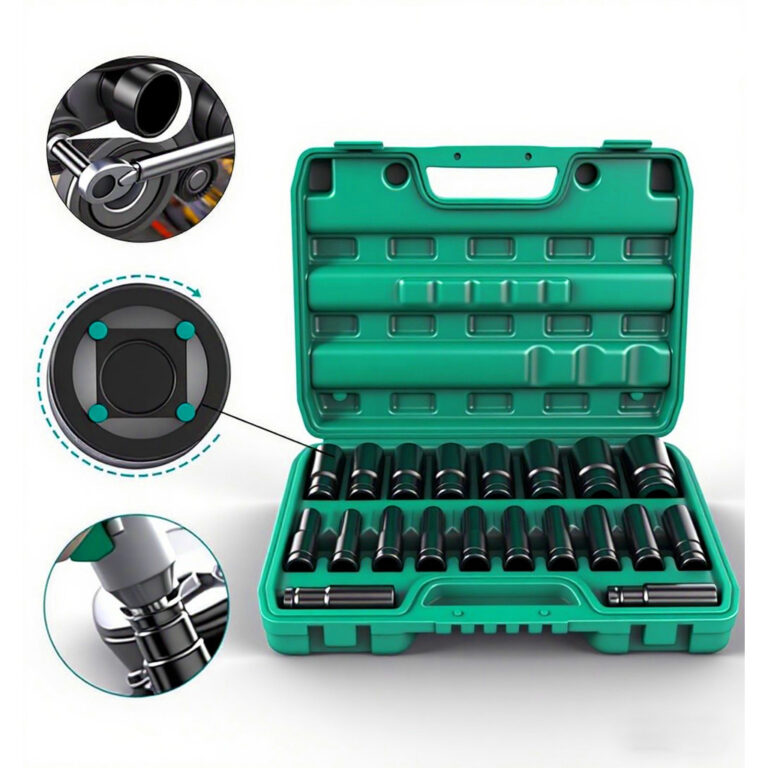 10/20PCS Jogo de soquetes de impacto longo  Black 