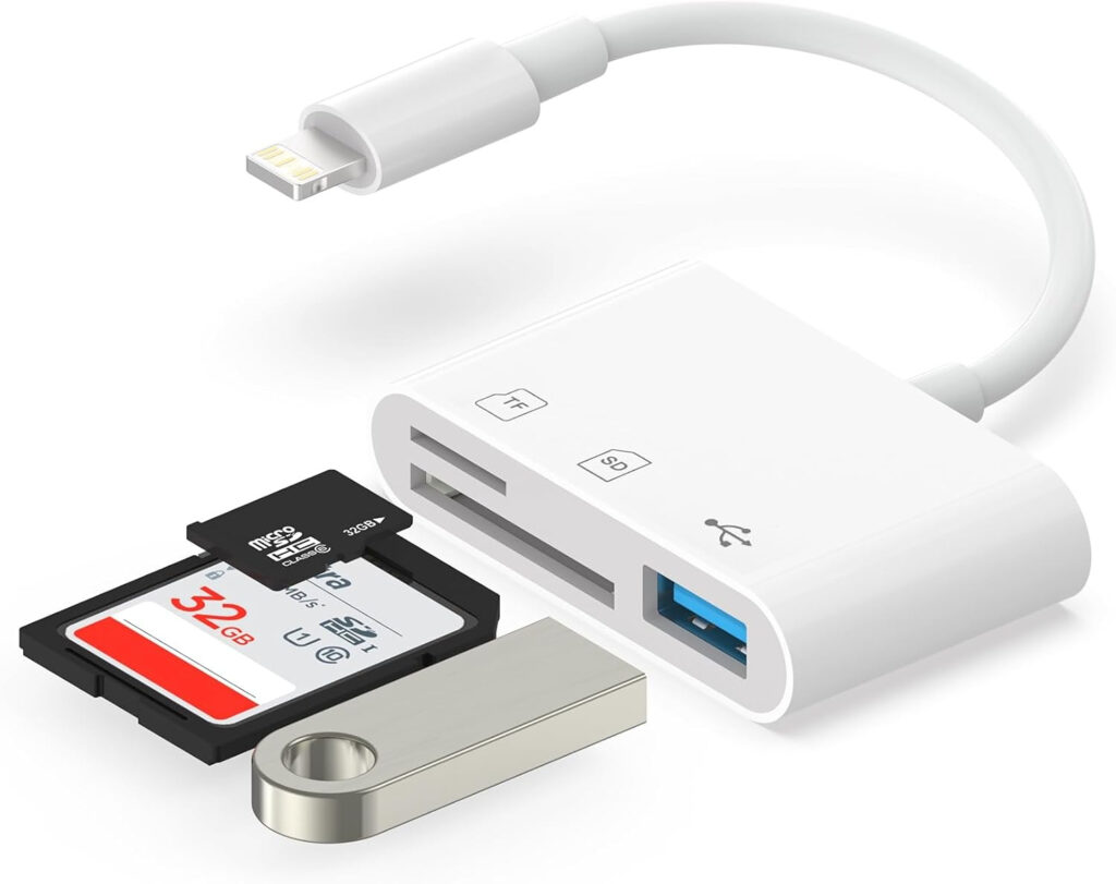 Leitor De Cartão IOS Para Telefone 2 Em 1 SD TF De Memória Visualizador De Câmera Adaptador USB Appl
