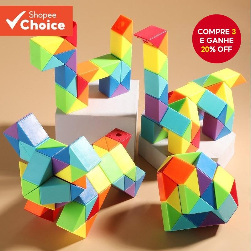 Variedade Régua Mágica Arco-Íris 24 Educacional E Descompressão De Brinquedos Pequenos