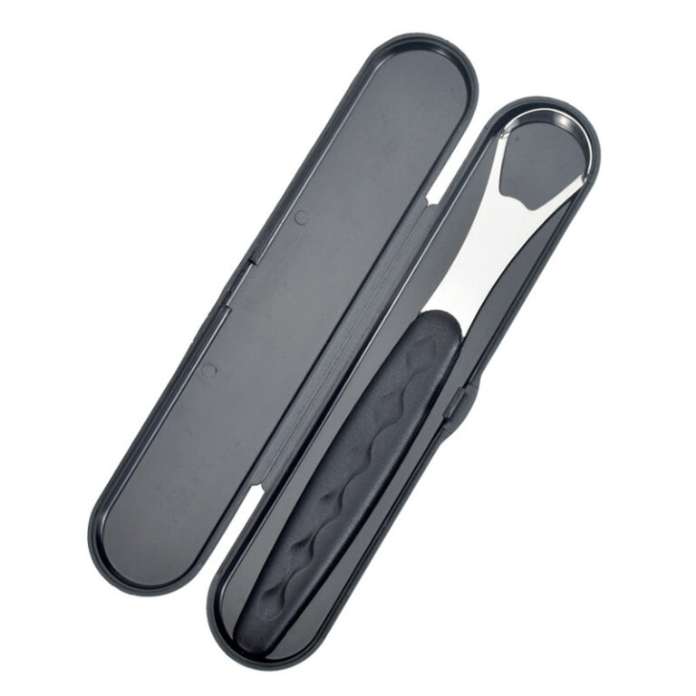 Limpador Raspador De Língua De Aço Inoxidável D