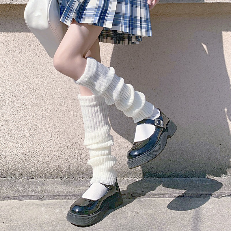 Meias Lolita Até O Joelho Polainas De Malha Estilo Japonês De 40 Cm Para Mulheres
