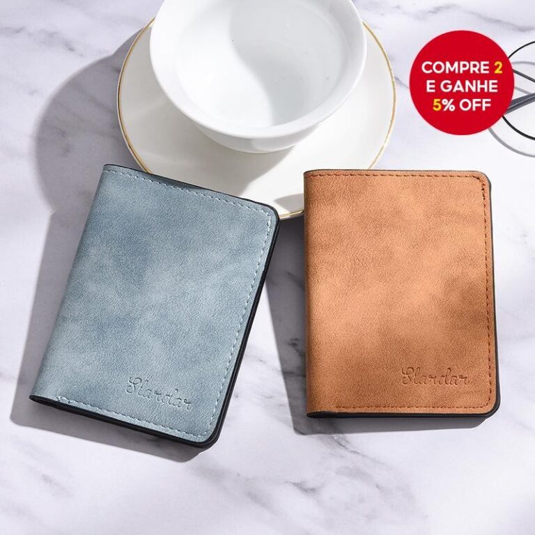 Carteira Vertical Ultrafina Para Homens-Porta-Cart