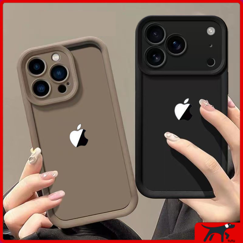Capa De Silicone Líquido Macio De Cor Sólida Para iPhone 17 16 15 14 13 12 11 Pro Max Sensação De Pe