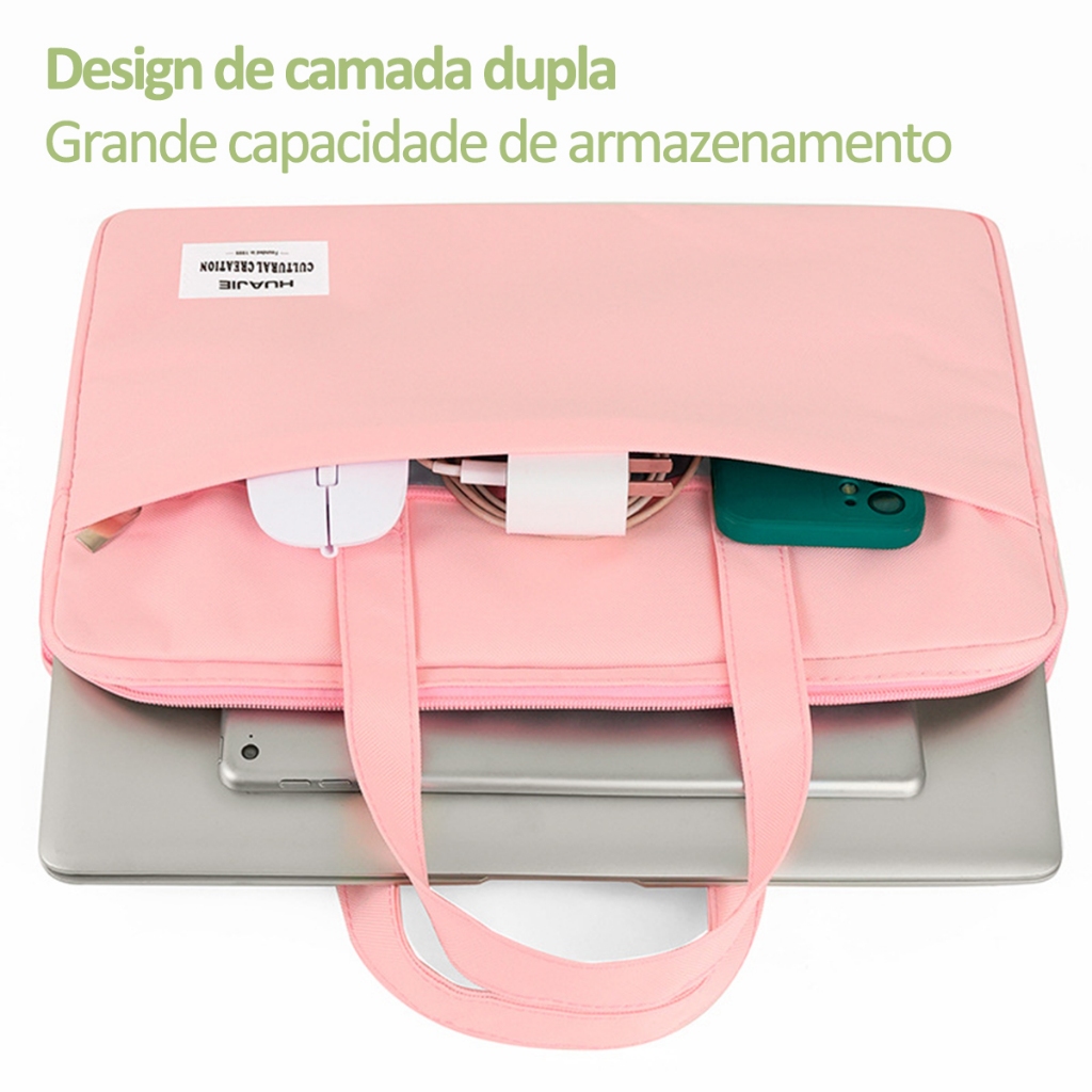Bolsa Para Laptop À Prova Dágua De Choque-Capa Notebook Com Acolchoamento Extra-Transporte Durável
