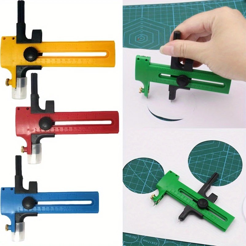 Estilete Compasso Corte Circular Rotativo Profissional Alta Precisão Compasso de corte circular com
