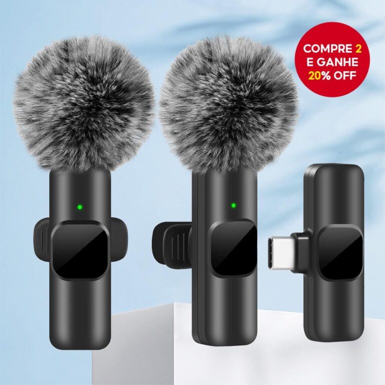 Mini Microfone Sem Fio De Lapela Para Smartphone P