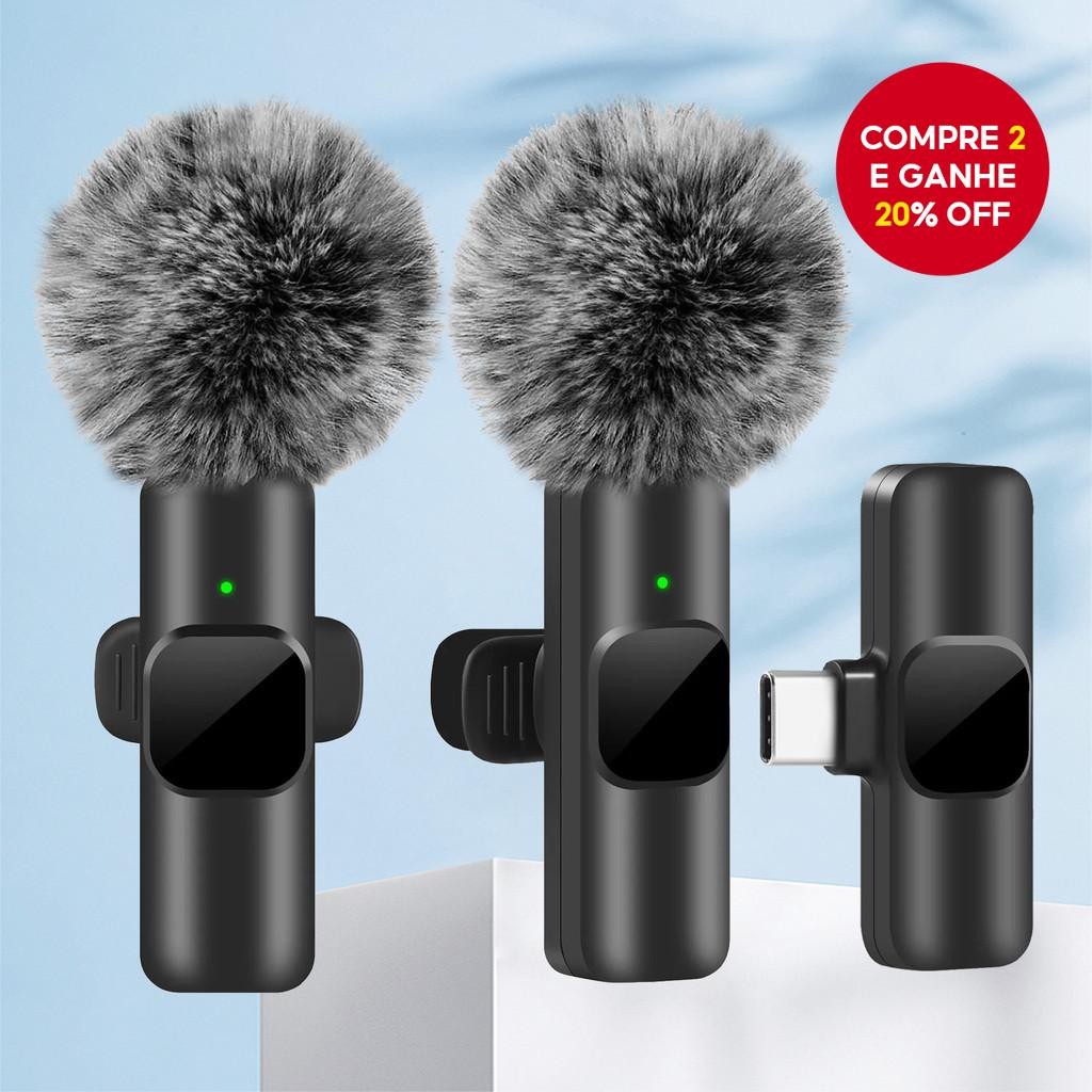 Mini Microfone Sem Fio De Lapela Para Smartphone PC Ensino De Jogos De Gravação De Áudio E Vídeo Vlo