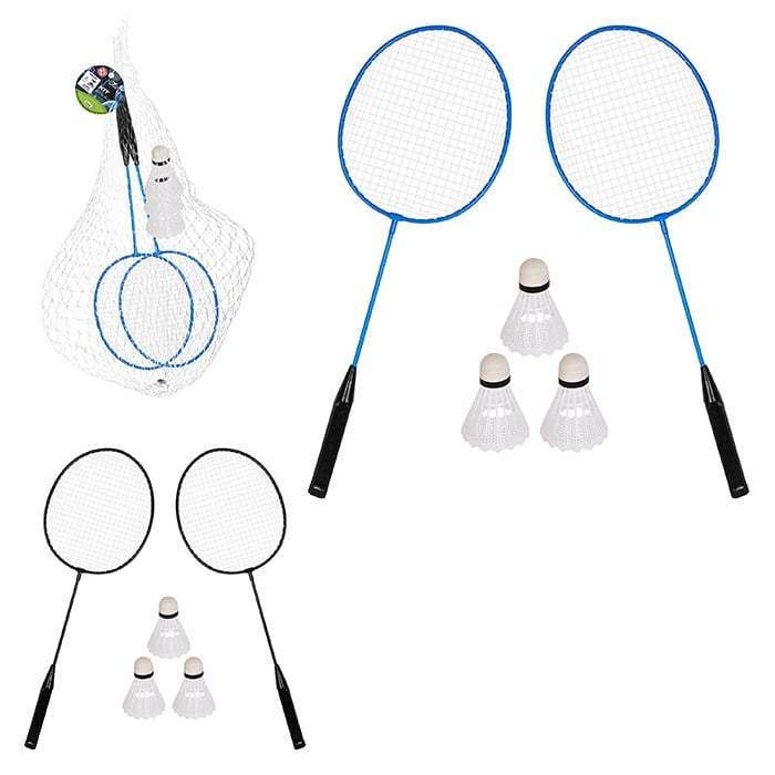 Kit Badminton 2 Raquetes + 3 Petecas Completo Orig
