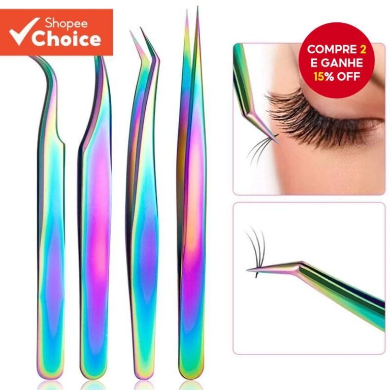 Conjunto De Pinças De Extensão De Cílios 4 Peç