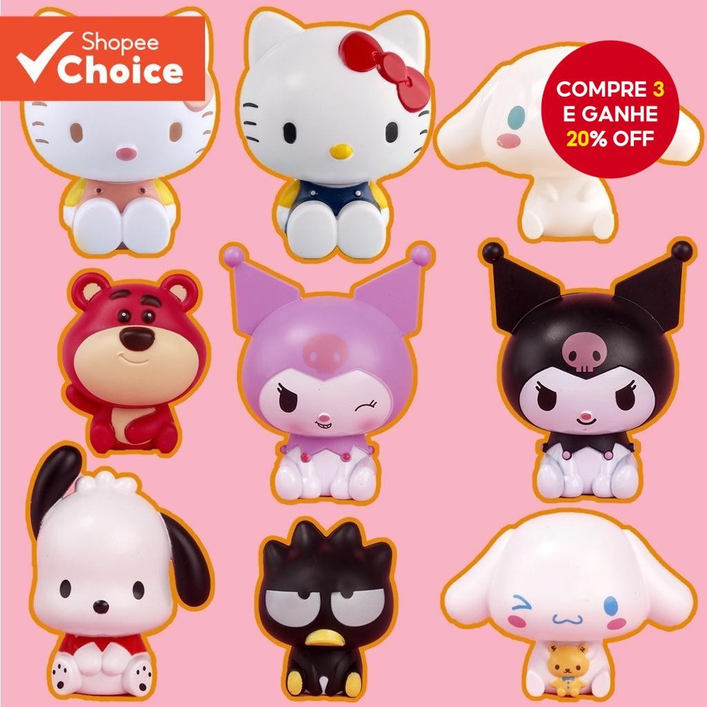 Bonito Dos Desenhos Animados Kuromi Cinnamoroll Pachacco Modelo Q Versão Cabeça Grande Boneca Anime