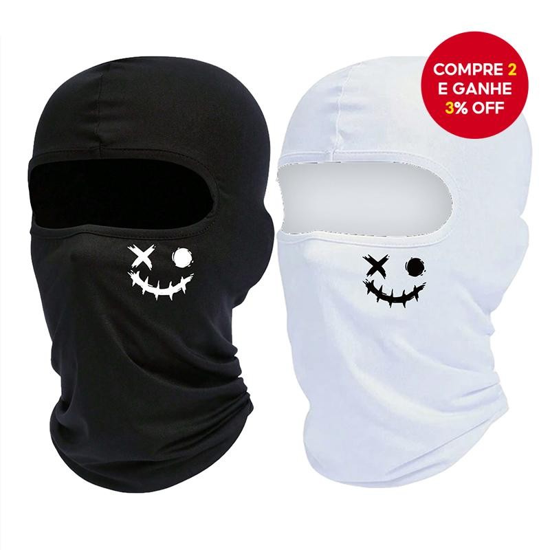 Balaclava Esportes Ao Ar Livre Equitação Sorridente Impressão Máscara Facial Velocidade Proteção Sol