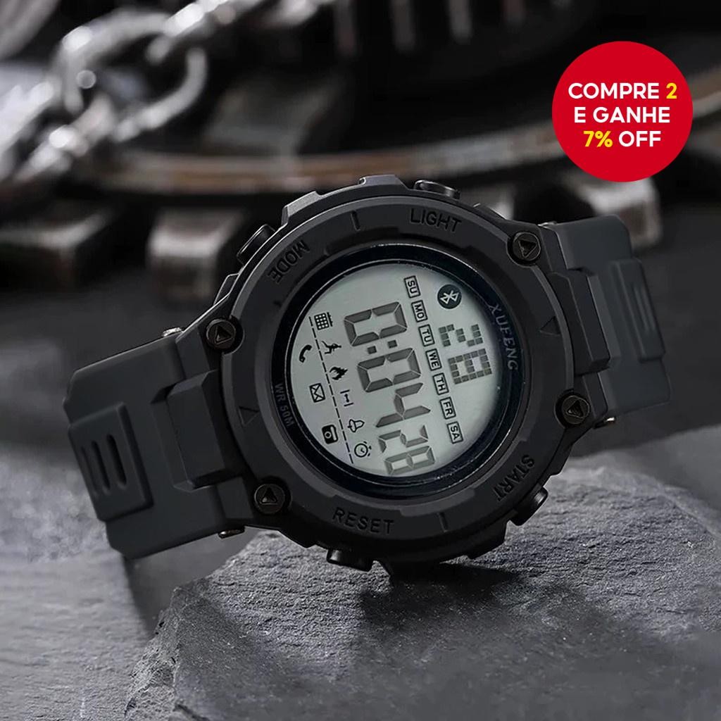 Relógio Esportivo Masculino à Prova dÁgua – Cronômetro Digital, Contagem Regressiva Militar, Timer M