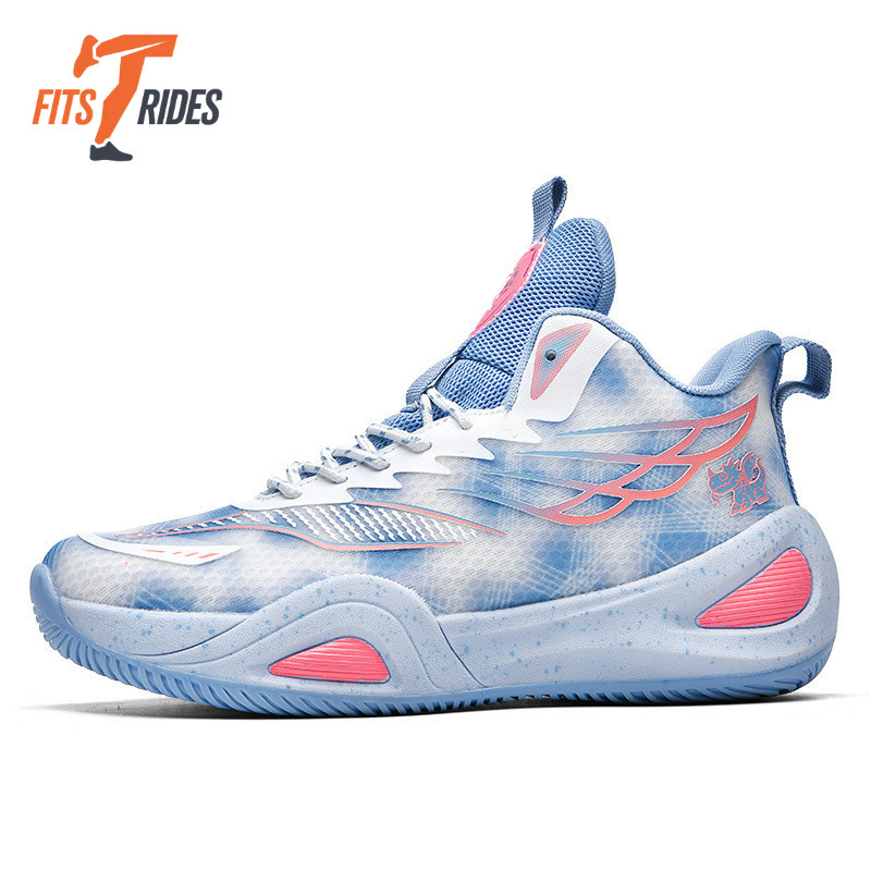 Tênis De Basquete Para Feminino Masculino Azul Respirável Tênis de Vôlei Antiderrapante