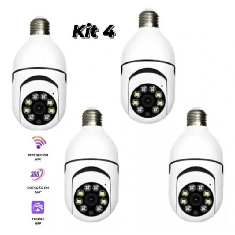 2025 Novo Kit 4 Câmera De Segurança À Prova Dá