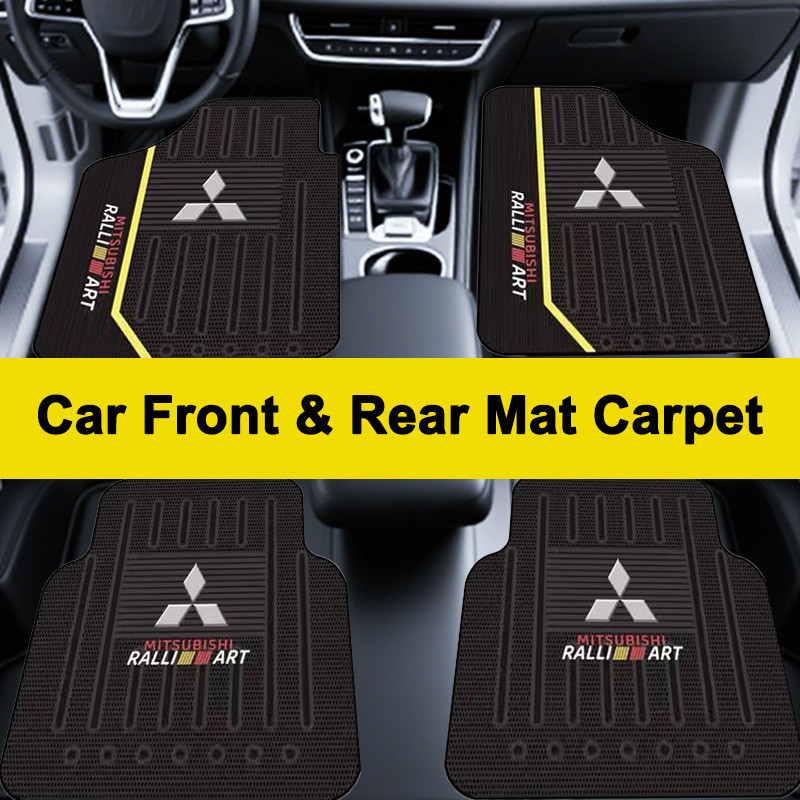 Tapete de Piso Dianteiro e Traseiro Protetor Automotivo para Mitsubishi Outlander Lancer 9 ASX RALLI