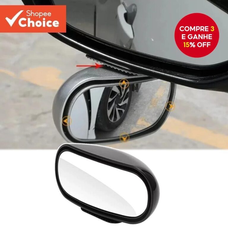 1Pc Universal 360 ° Espelho Retrovisor E Lateral 