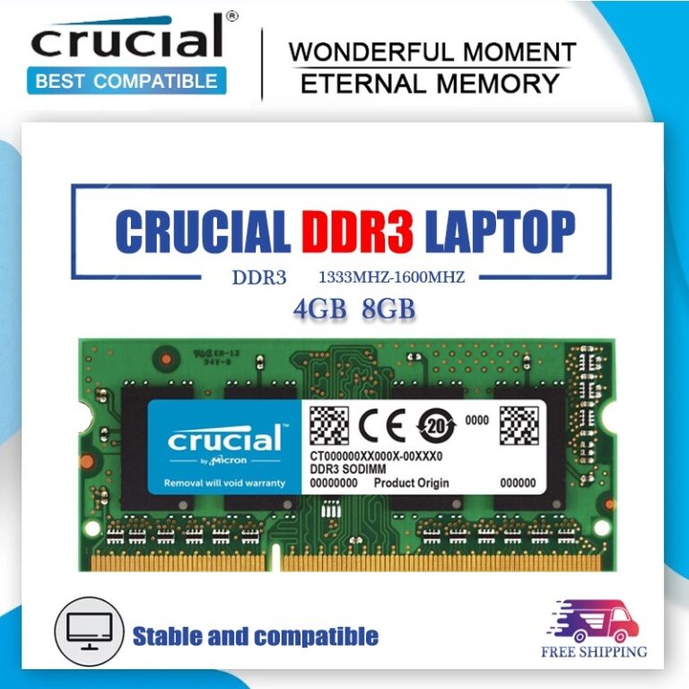RAM DDR3 Crucial 4GB 8GB DDR3 1333MHz 1600MHz DDR3