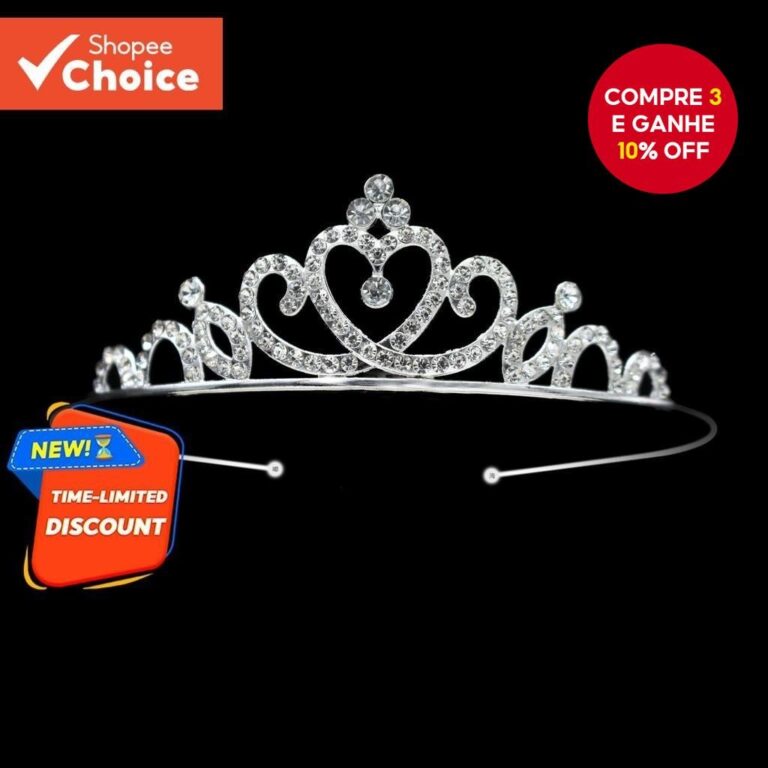 Glam Cristal Strass Tiara Para Aniversário Chá D