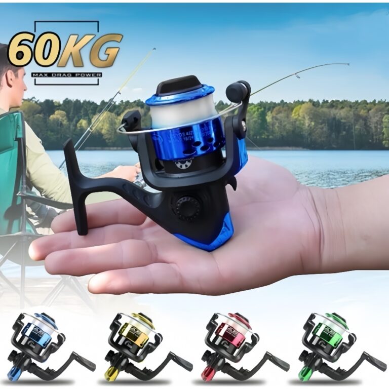 Carretel De Pesca Giratório 4 Cores Alça Dobráv