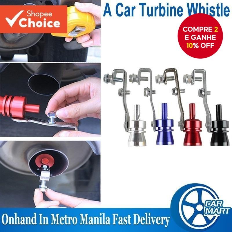 Em Estoque  Universal Car Turbo Sound Whistle Silenciador Válvula De Tubo De Escape Turbina