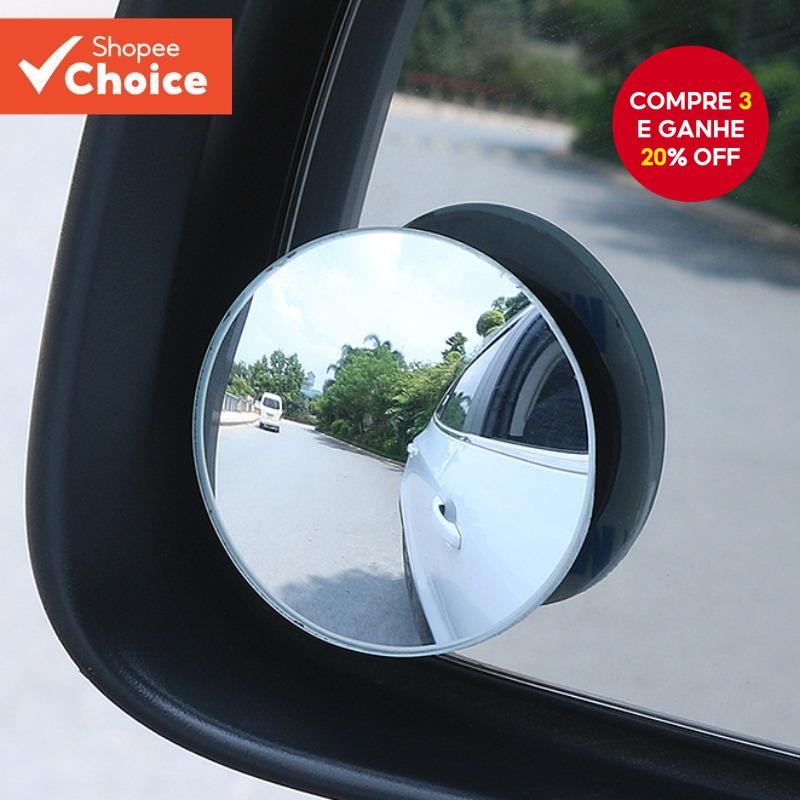 2 pçs espelho retrovisor do carro infinito pequeno espelho redondo 360 graus invertendo espelho de p