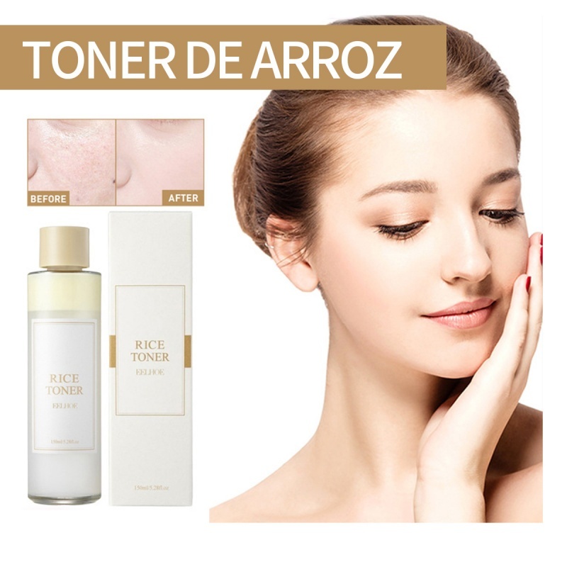 Tônico Facial de Arroz para Pele Radiante | Hidratante com Água de Arroz e Niacinamida | Reduz Poros